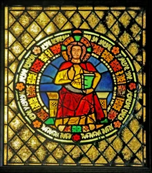 Fenster mit Darstellung von Christus